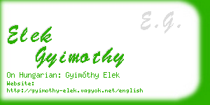 elek gyimothy business card